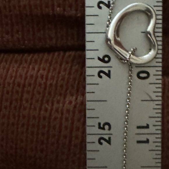 Tiffany and Co. Elsa Peretti Open Heart Pendant Sterling Silver with Chain EUC - Picture 5 of 7